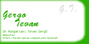 gergo tevan business card